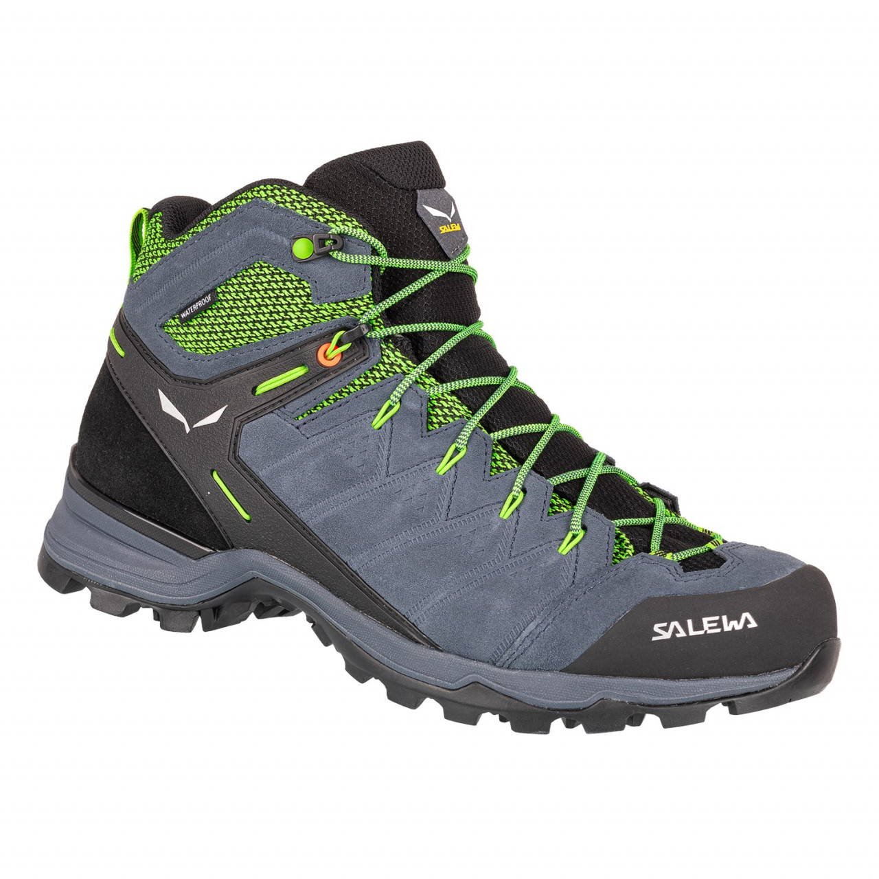 Salewa Men's Alp Mate Mid Waterproof Hiking Boots Grey/Blue LQJ-861927